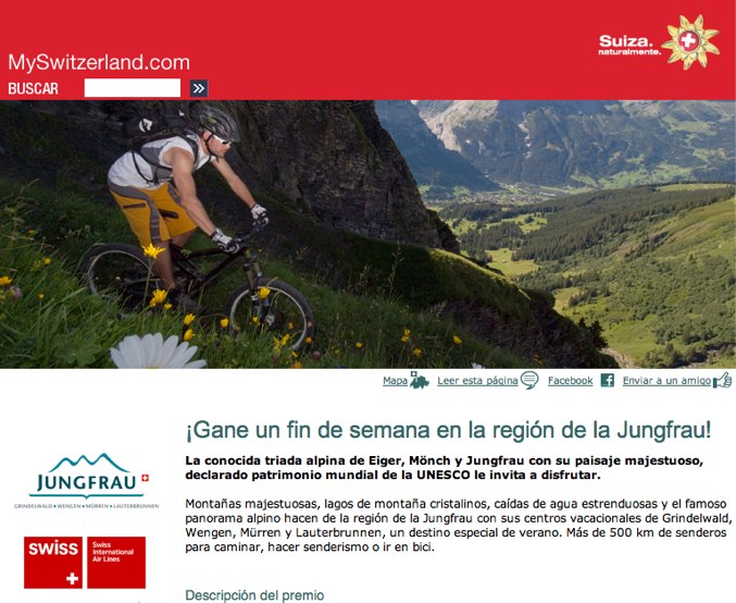 Gane un fin de semana en la región de la Jungfrau Suiza Turismo