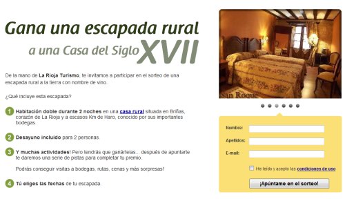 Sorteo de Escapada Rural