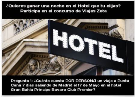 Sorteo Gratis de Viajes Zeta