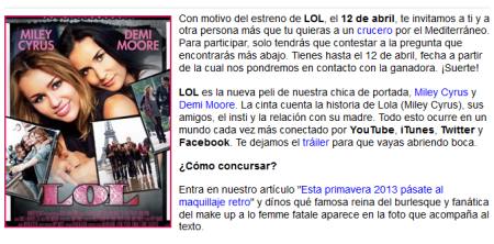 Sorteo de viaje en crucero